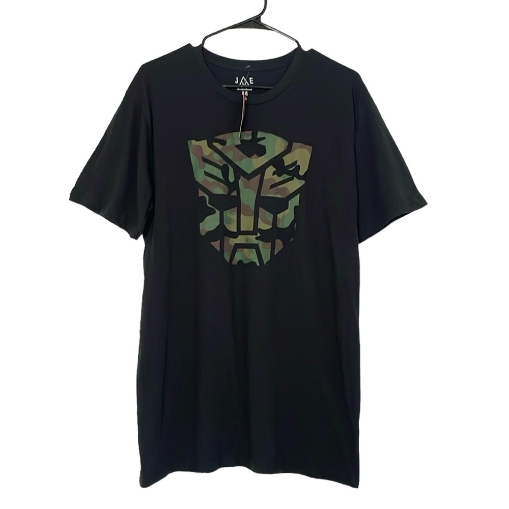 JEM Collective Transformers Men's Black Camo Autobots Logo T-Shirt